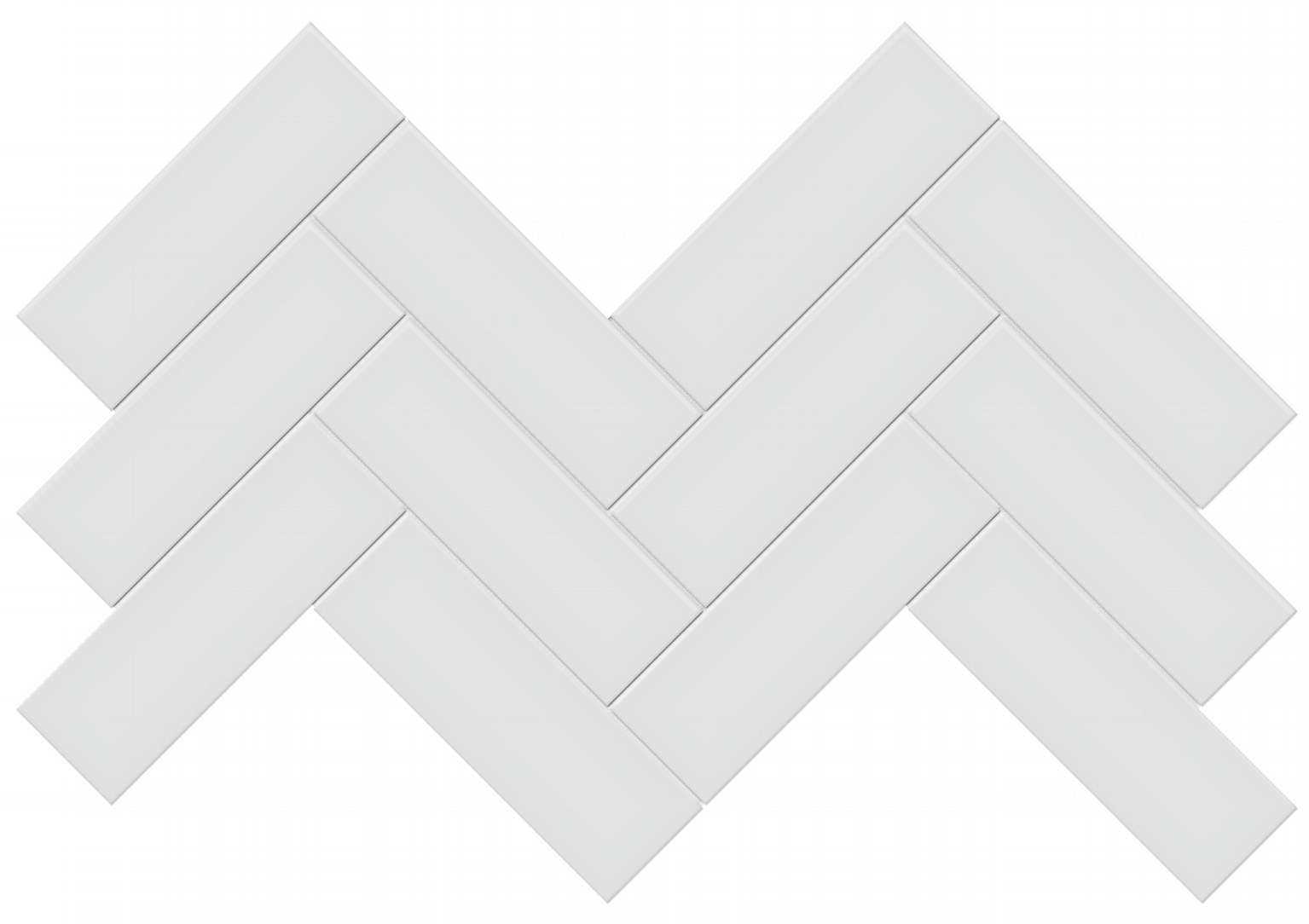 2×6 Gallery Grey Matte Herringbone Mosaic