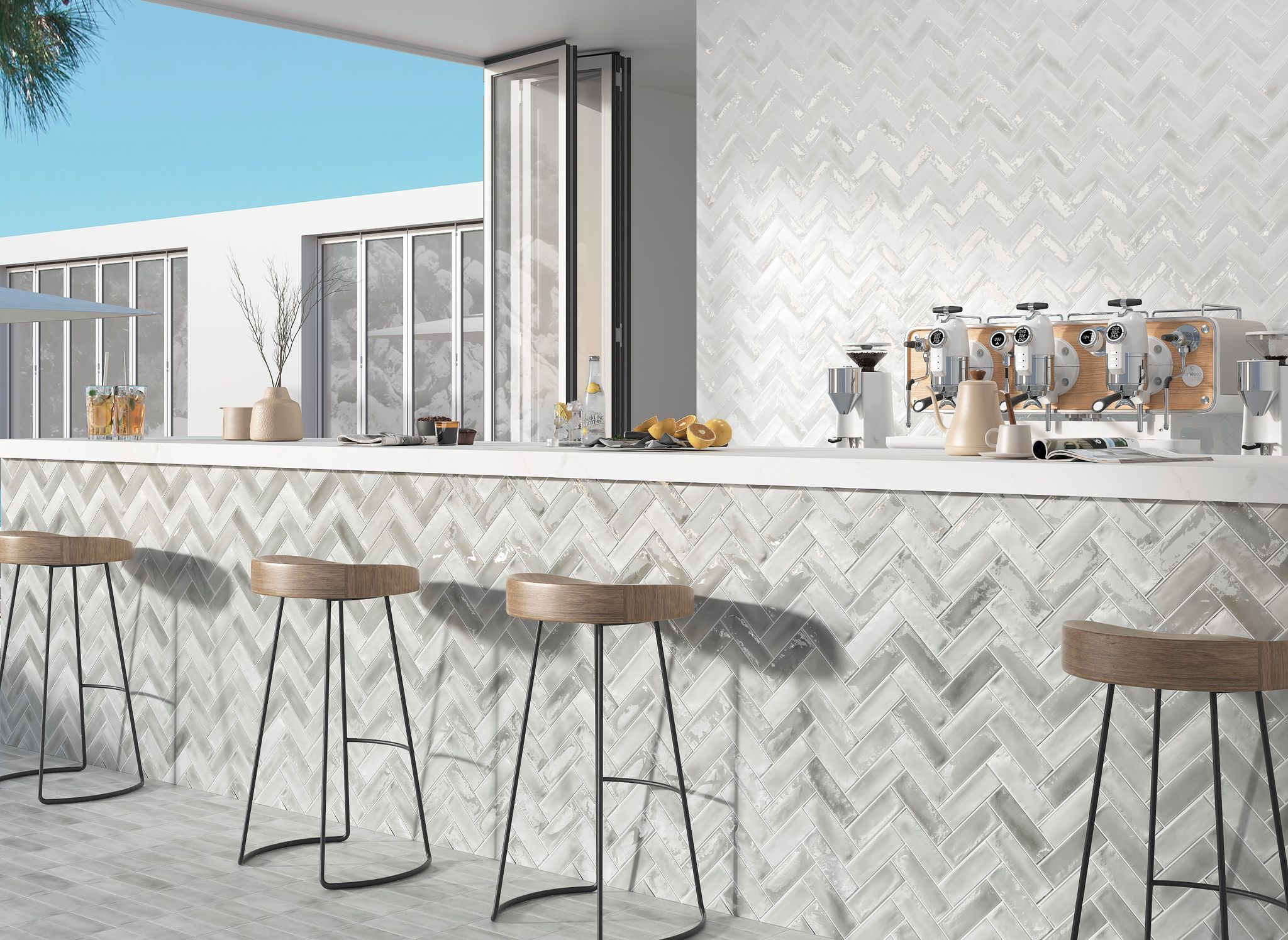 Aruba Silver and White - Matt & Gloss 2x6 | Demolive
