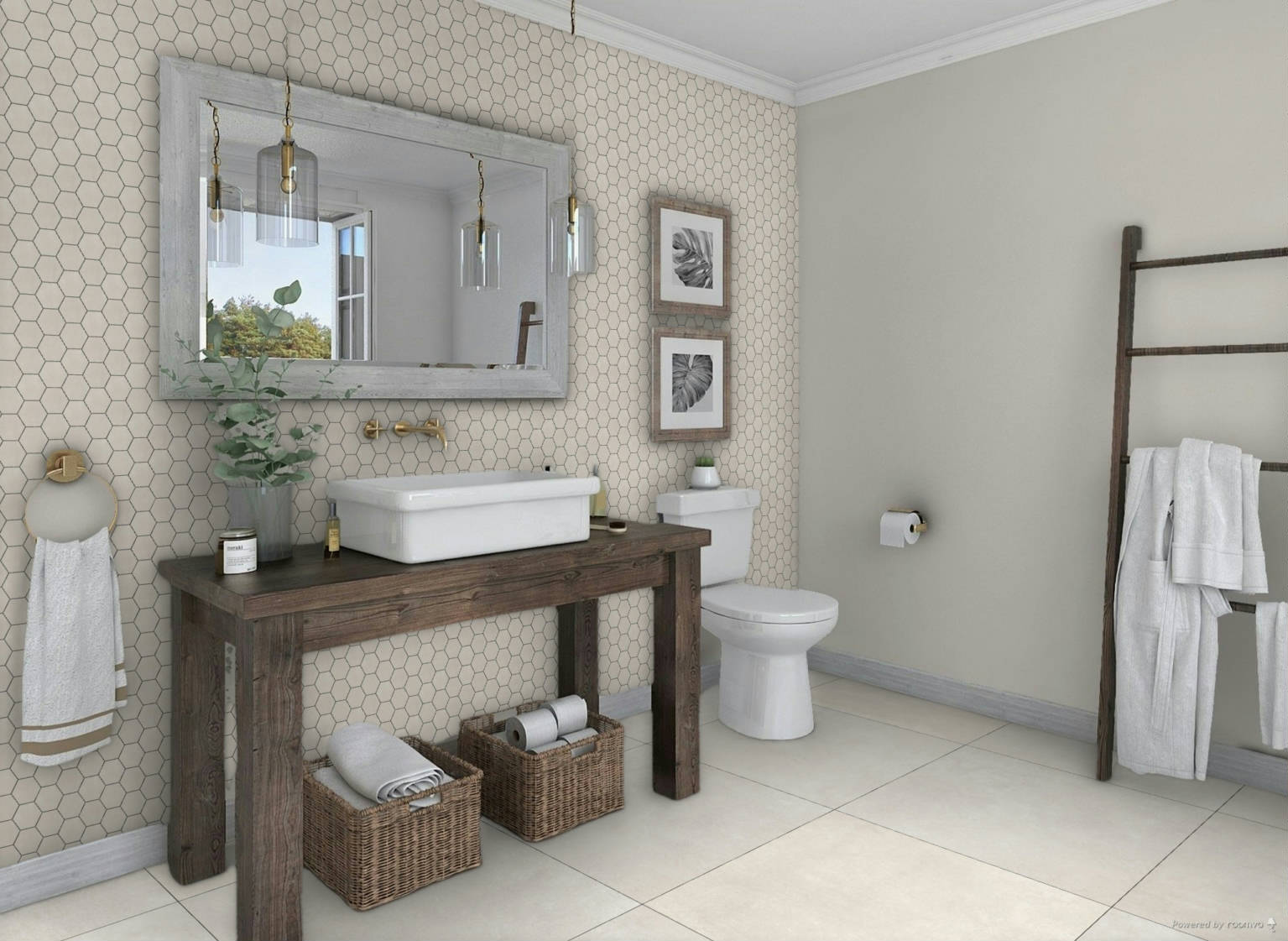 Ashland Cream 30X30 and 3x3 Mosaic | Demolive