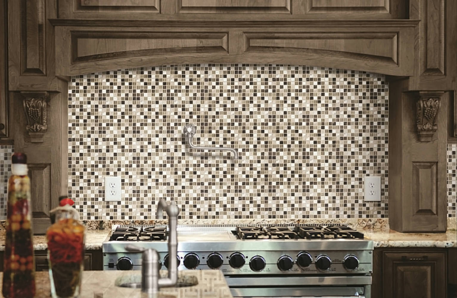 Bliss Cappucinno Glass Stone Blend Mosaic 0 | Demolive