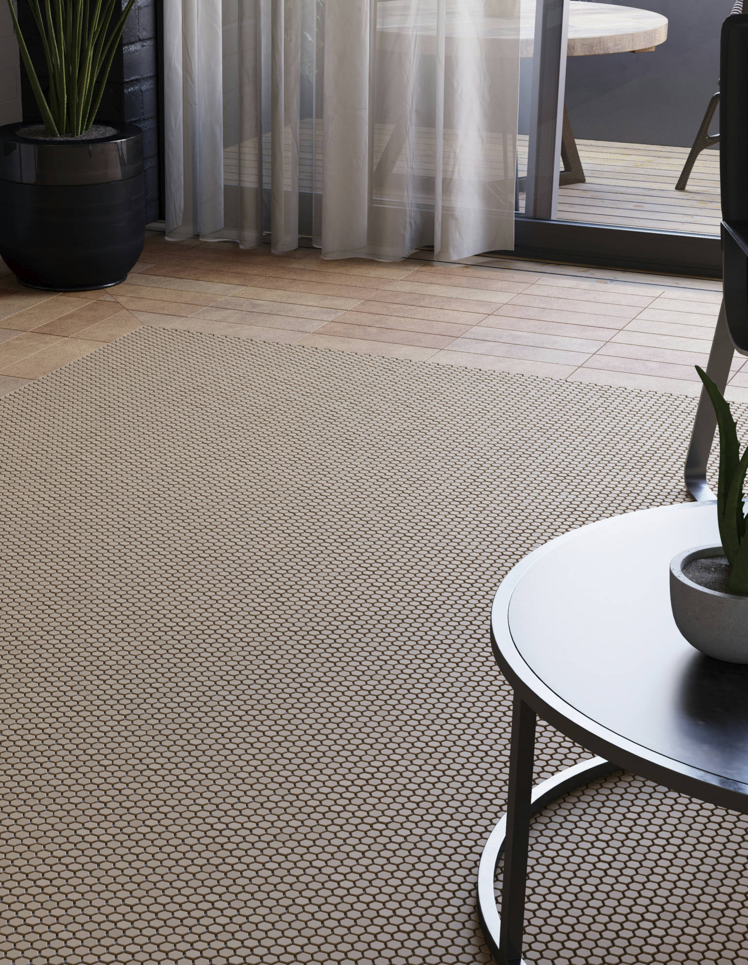 Carob Field Tile, Biscotti Complex Mosaic | Demolive