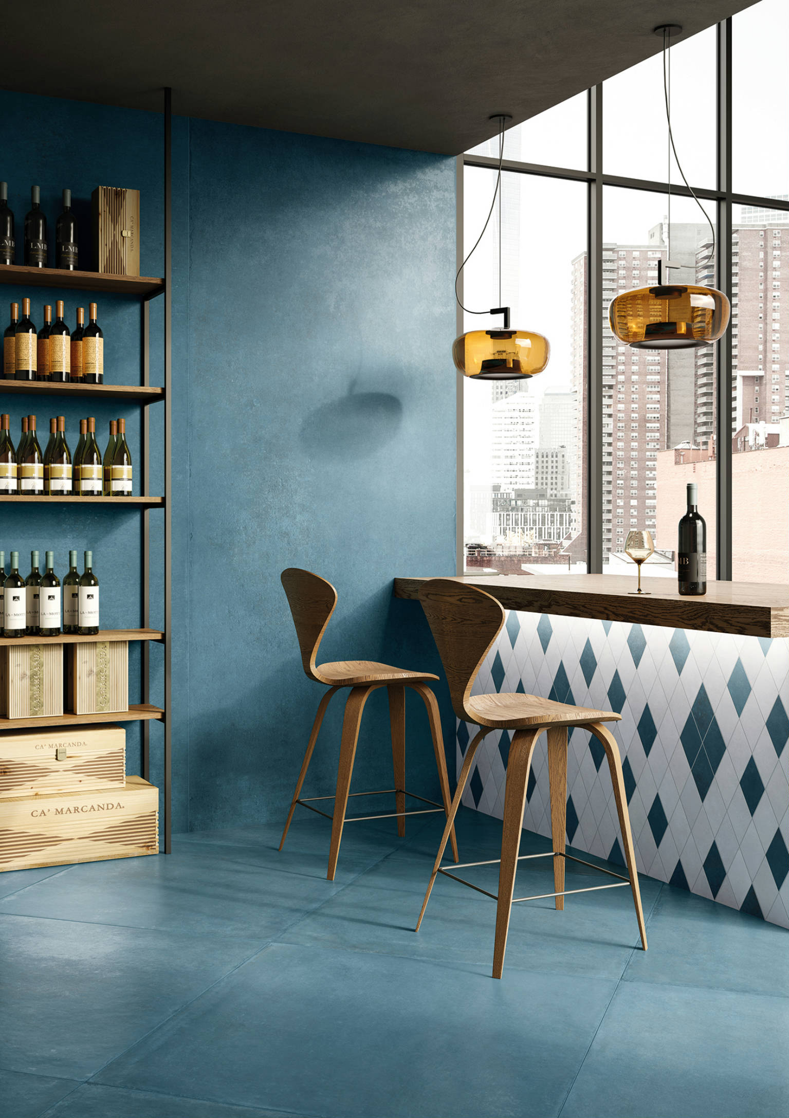 Charleston Seabrook Blu 40x40 | Demolive