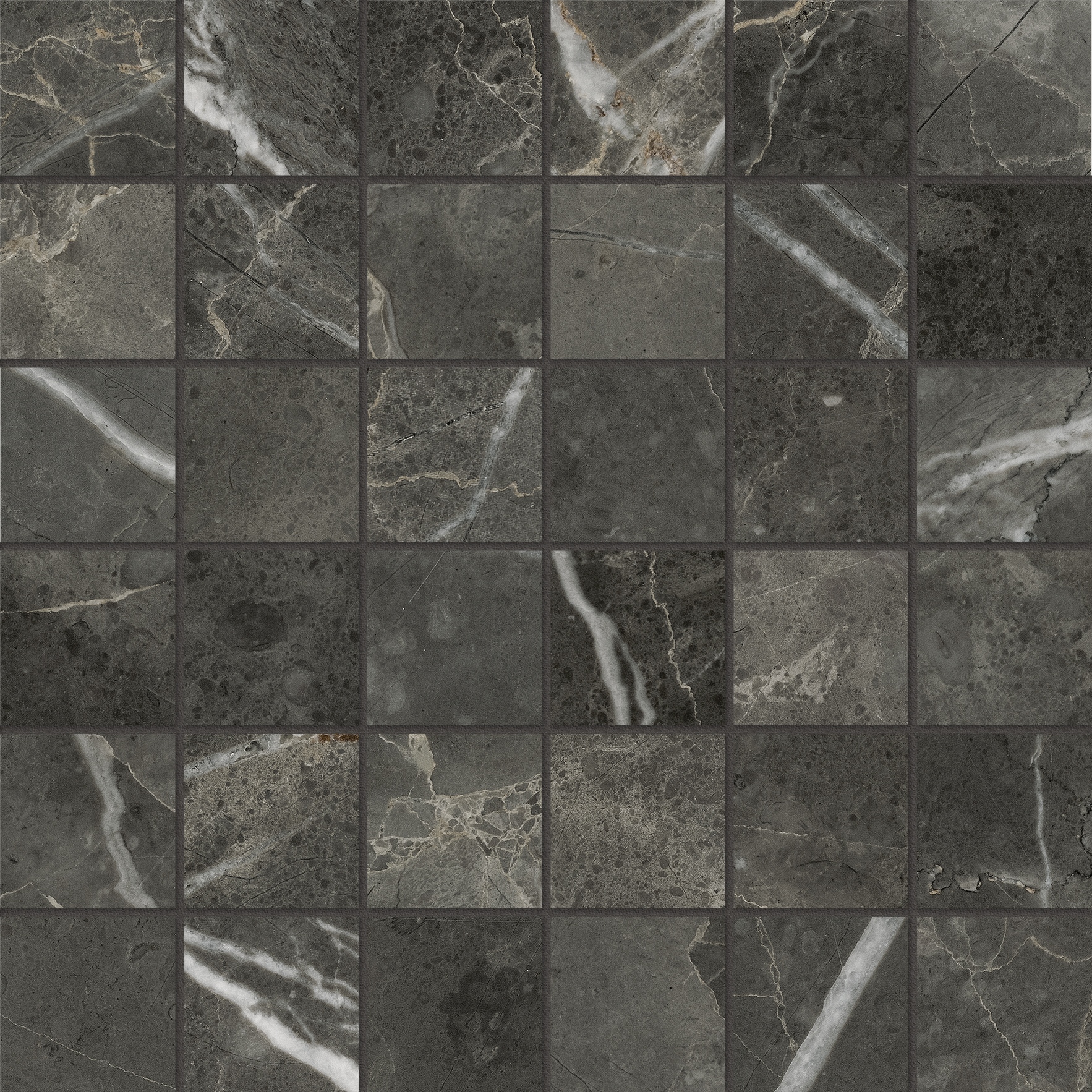 Florence 2X2 Carbon Matte Mosaic
