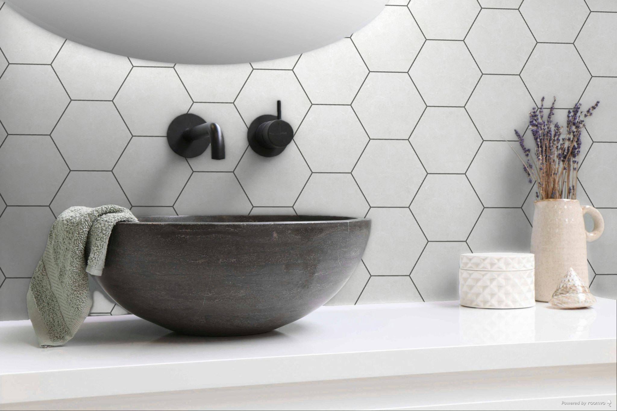 Form 5.5X6.3” White Hexagon | Demolive