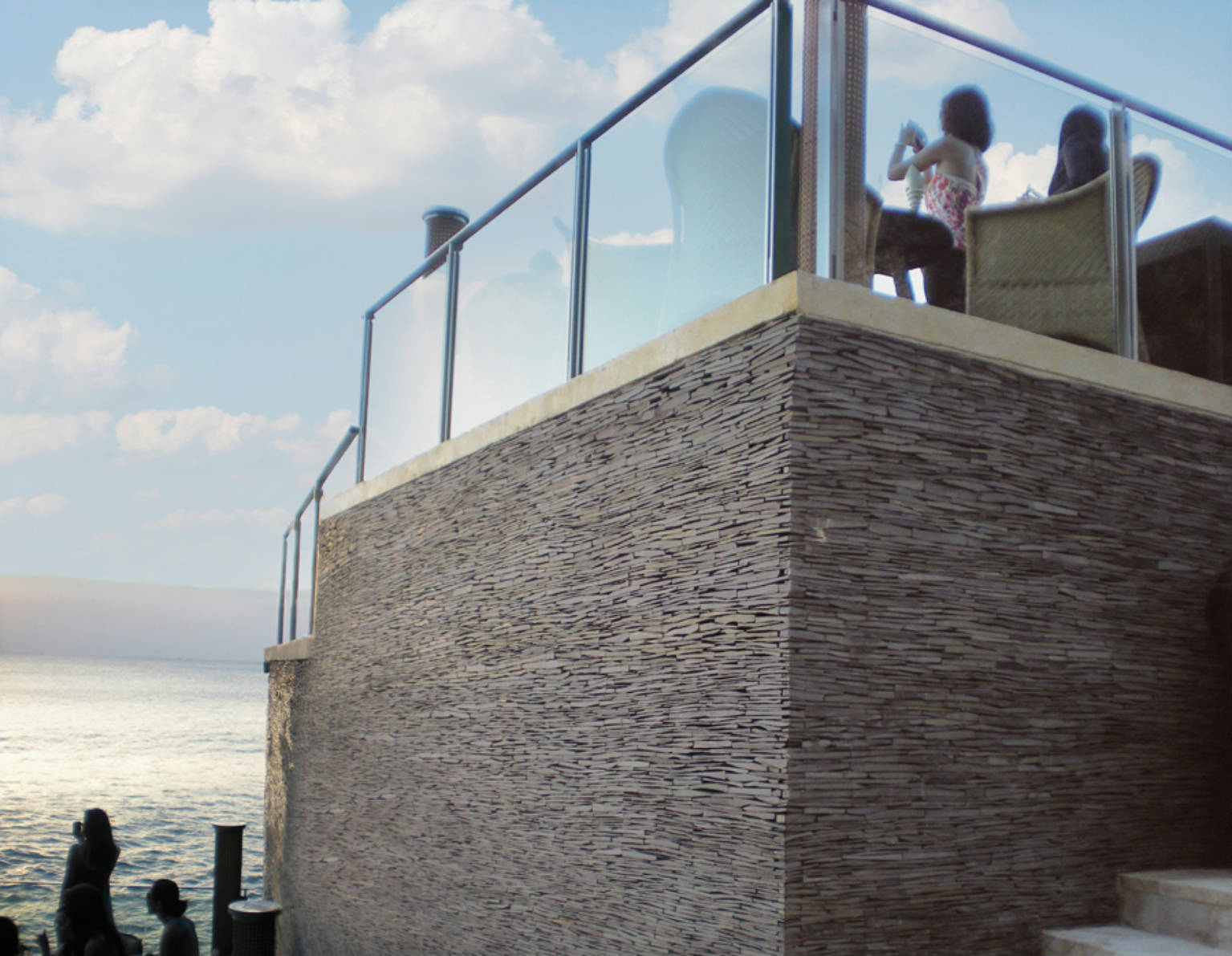 Grey Sliced Slate Interlocking Mosaic | Demolive
