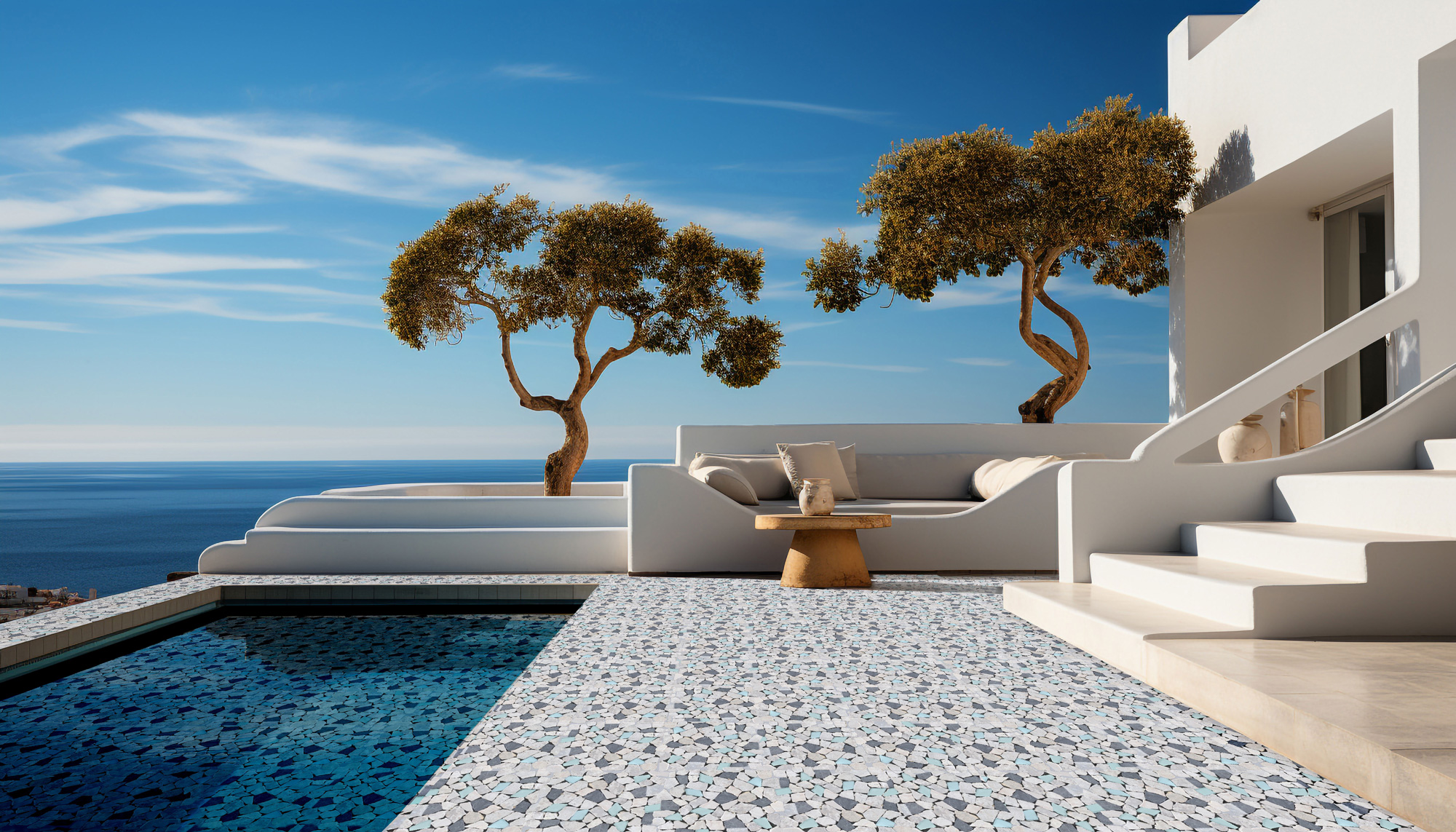 Mini Opus Beige Grey Marble Mix & Green Glass | Demolive