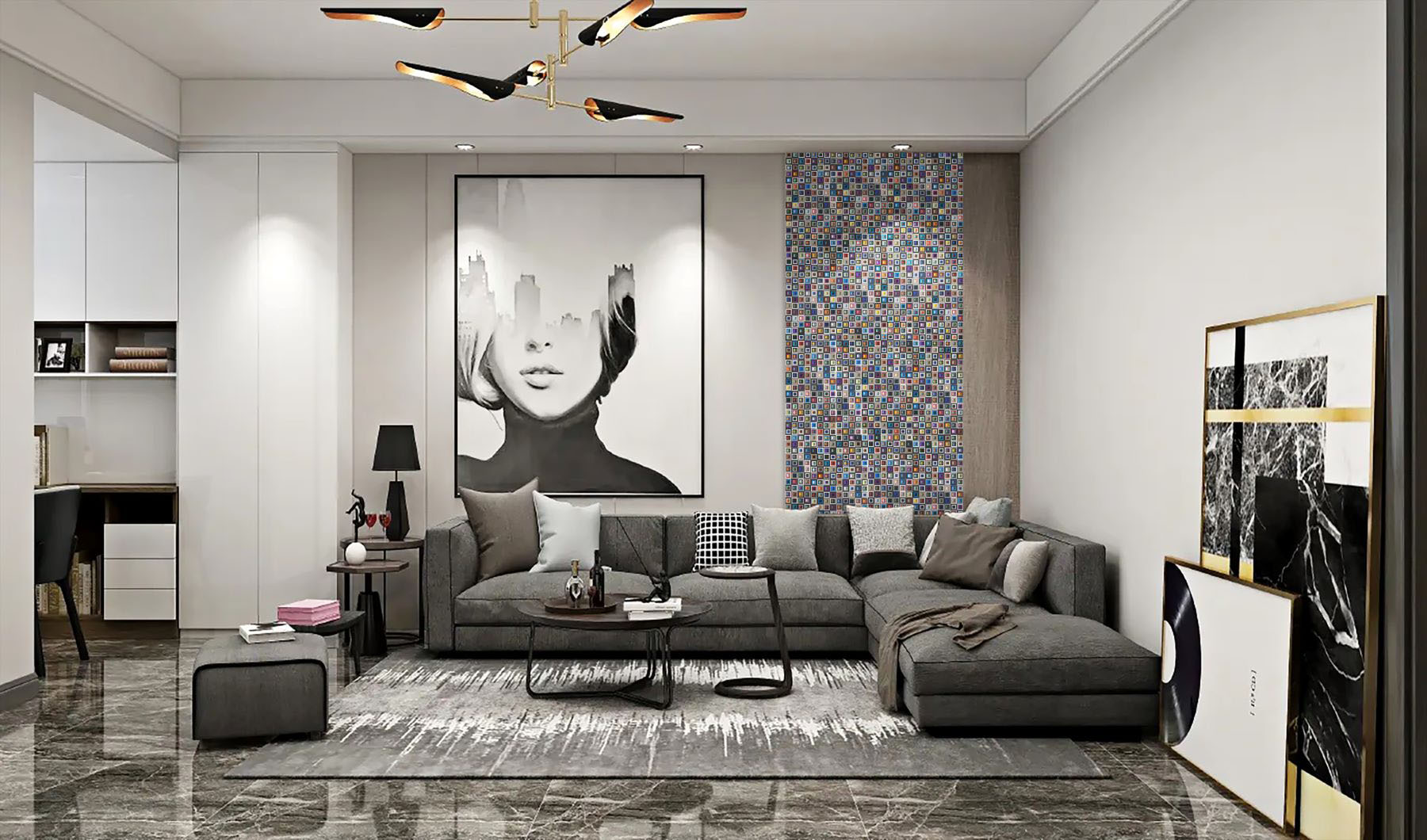 Multicolor Square Mix Glass Resin Mosaic | Demolive
