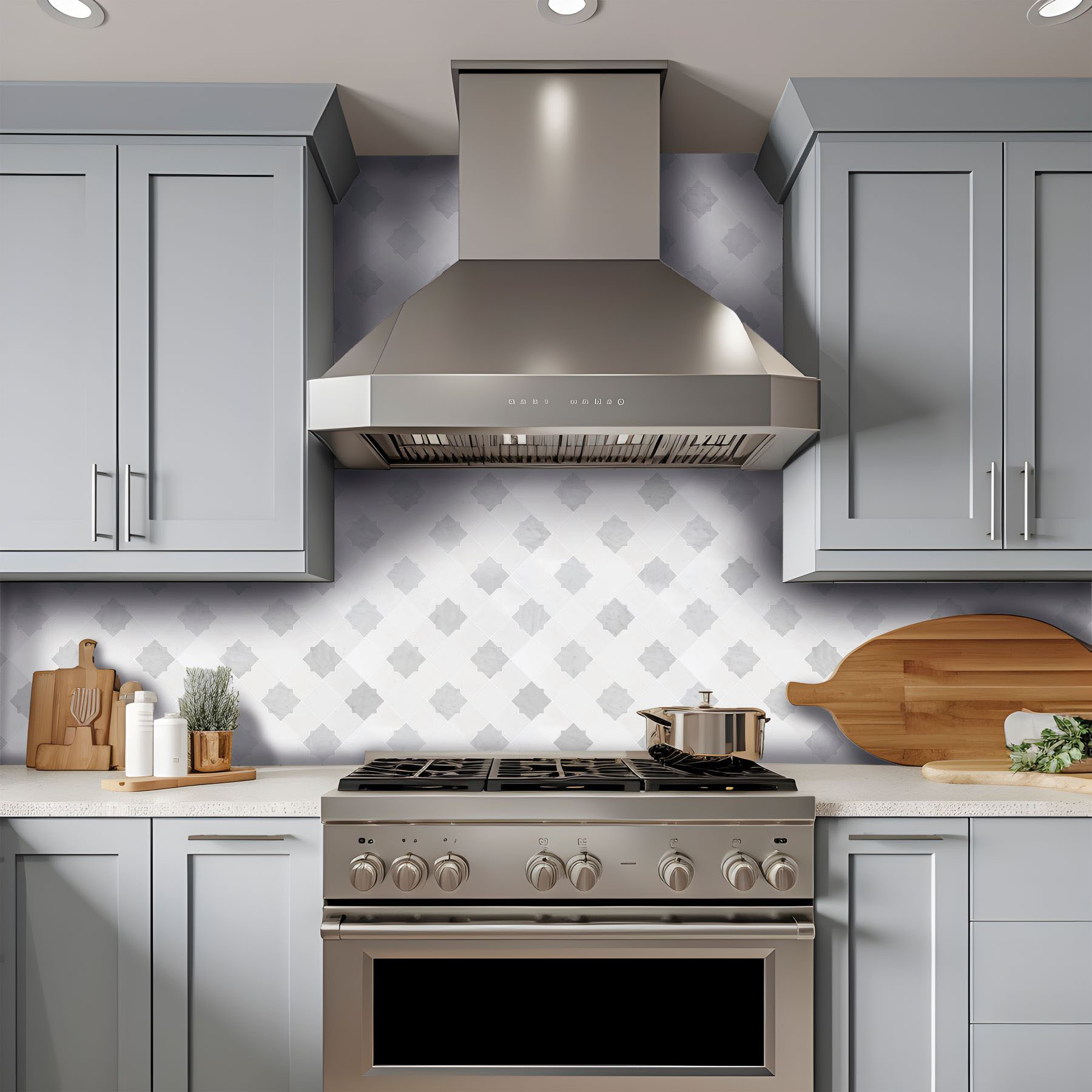 Star & Square White & Grey Mix Marble 2 | Demolive