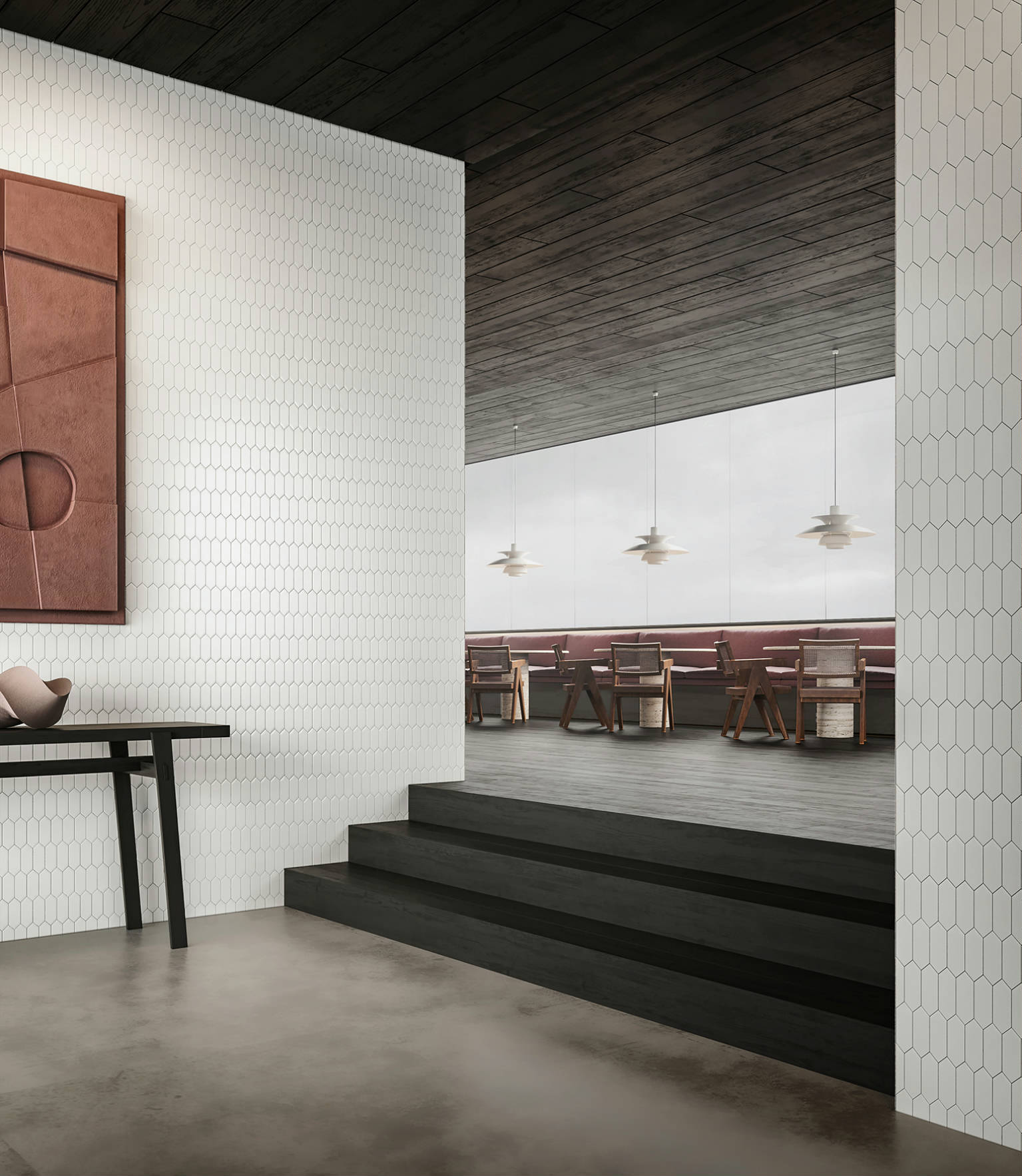 Traditions Vintage Grey Matte 2x5 Picket Mosaic | Demolive